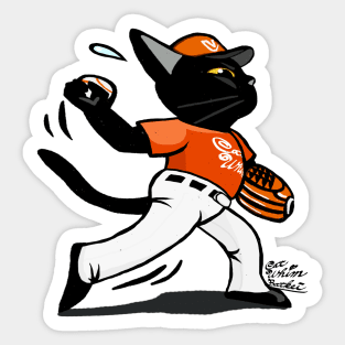 Baseball pitcher Sticker